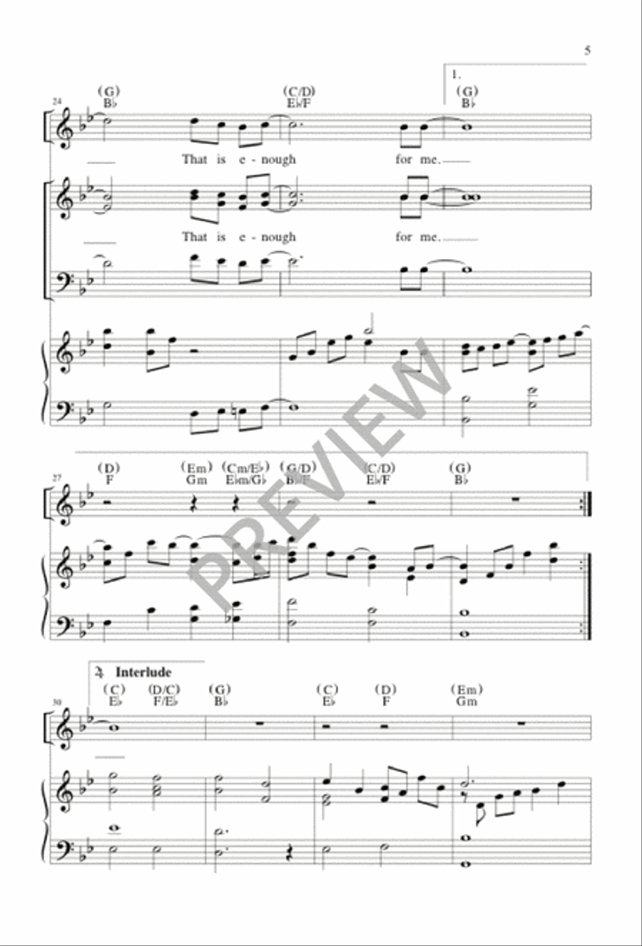 Only Your Love 4-Part scores gallery preview page 6