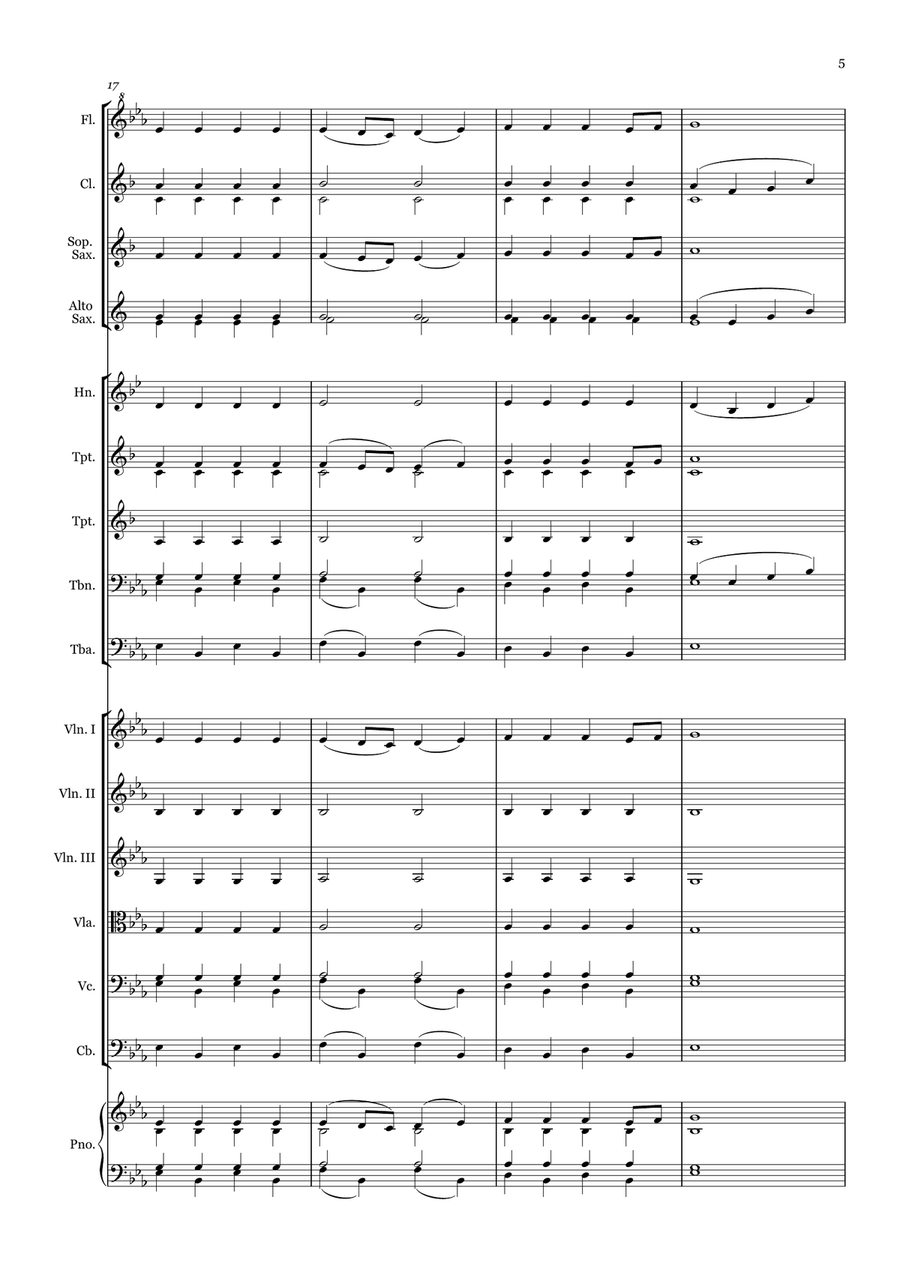 Onward, Christian Soldiers - for Beginner Orchestra. Chamber Music scores gallery preview page 5