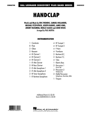 Book cover for HandClap - Conductor Score (Full Score)