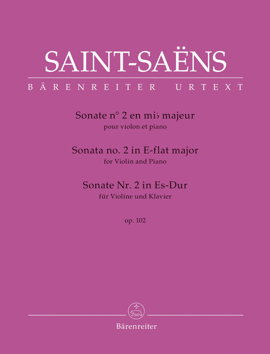 Sonata no. 2 for Violin and Piano in E-flat major, op. 102 Violin Solo scores gallery preview page 1