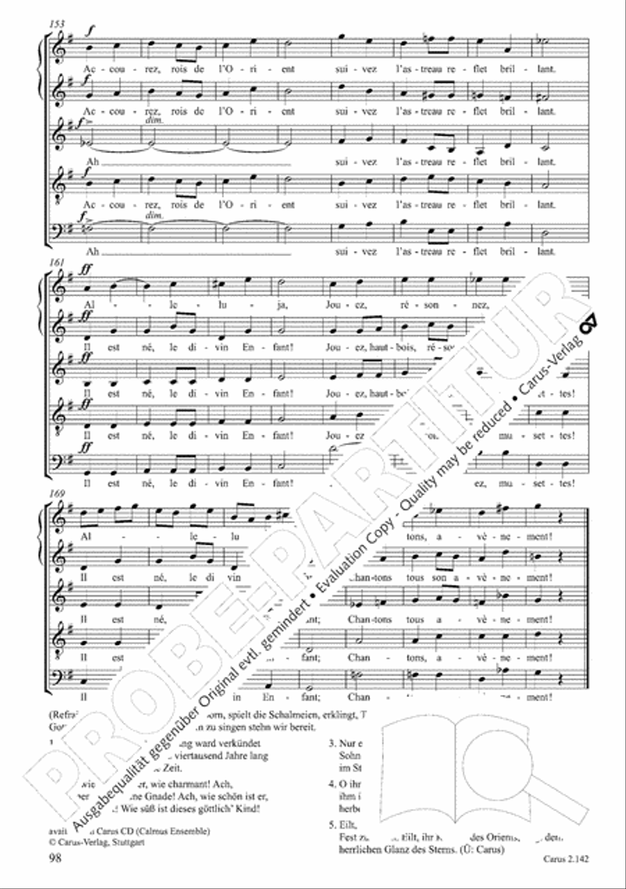 Christmas Carols of the World. Choral collection 4-Part scores gallery preview page 83