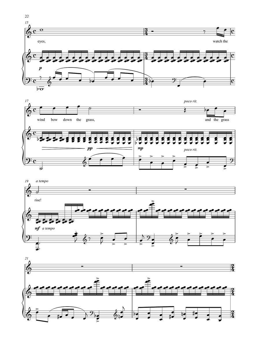 Afternoon On A Hill Voice scores gallery preview page 3