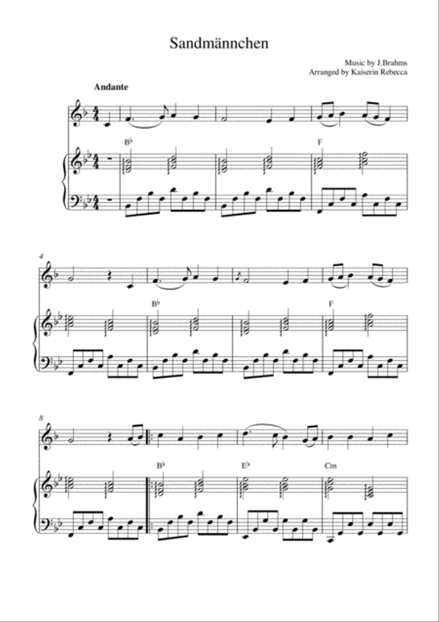 Sandmännchen English Horn scores gallery preview page 1