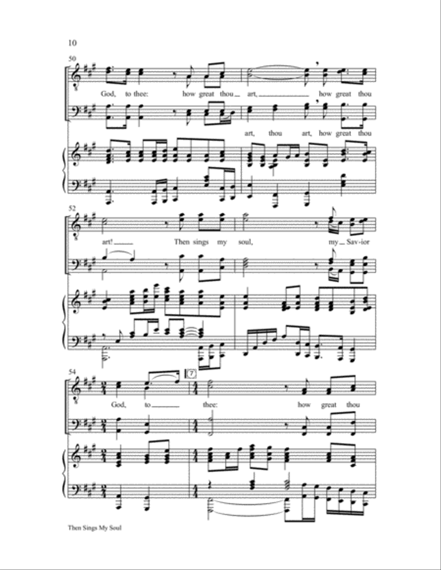 Then Sings My Soul (How Great Thou Art) Choir scores gallery preview page 10