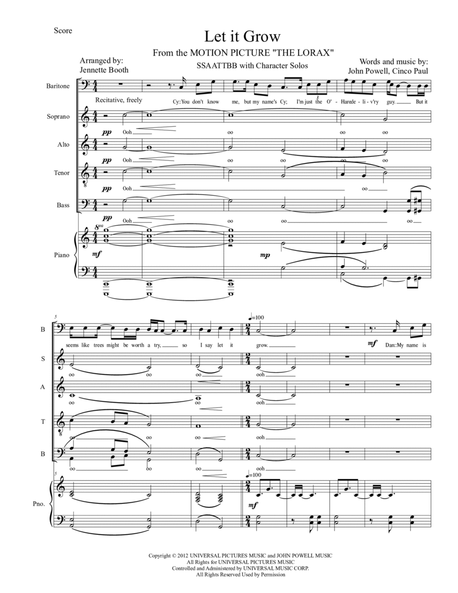 Let It Grow Divisi scores gallery preview page 1