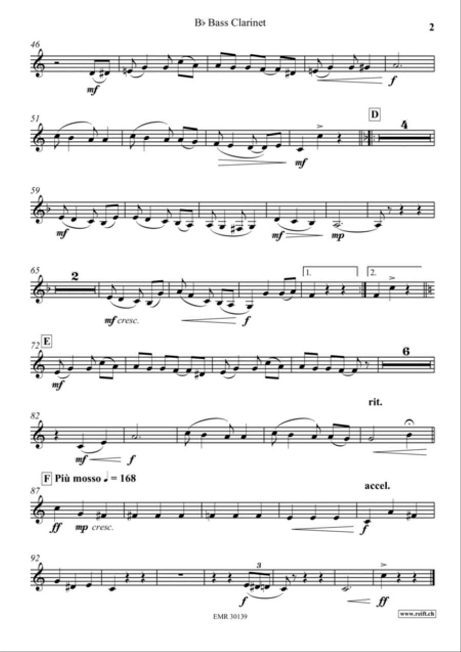 Pleasant Moments Bass Clarinet scores gallery preview page 3