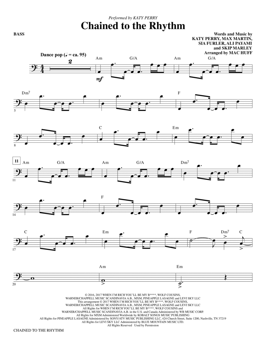 Chained to the Rhythm - Bass Choir scores gallery preview page 1