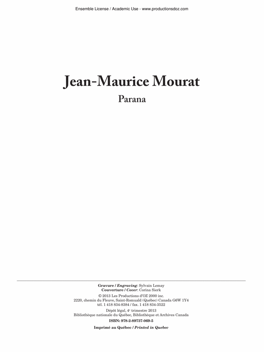 Parana Flute scores gallery preview page 1