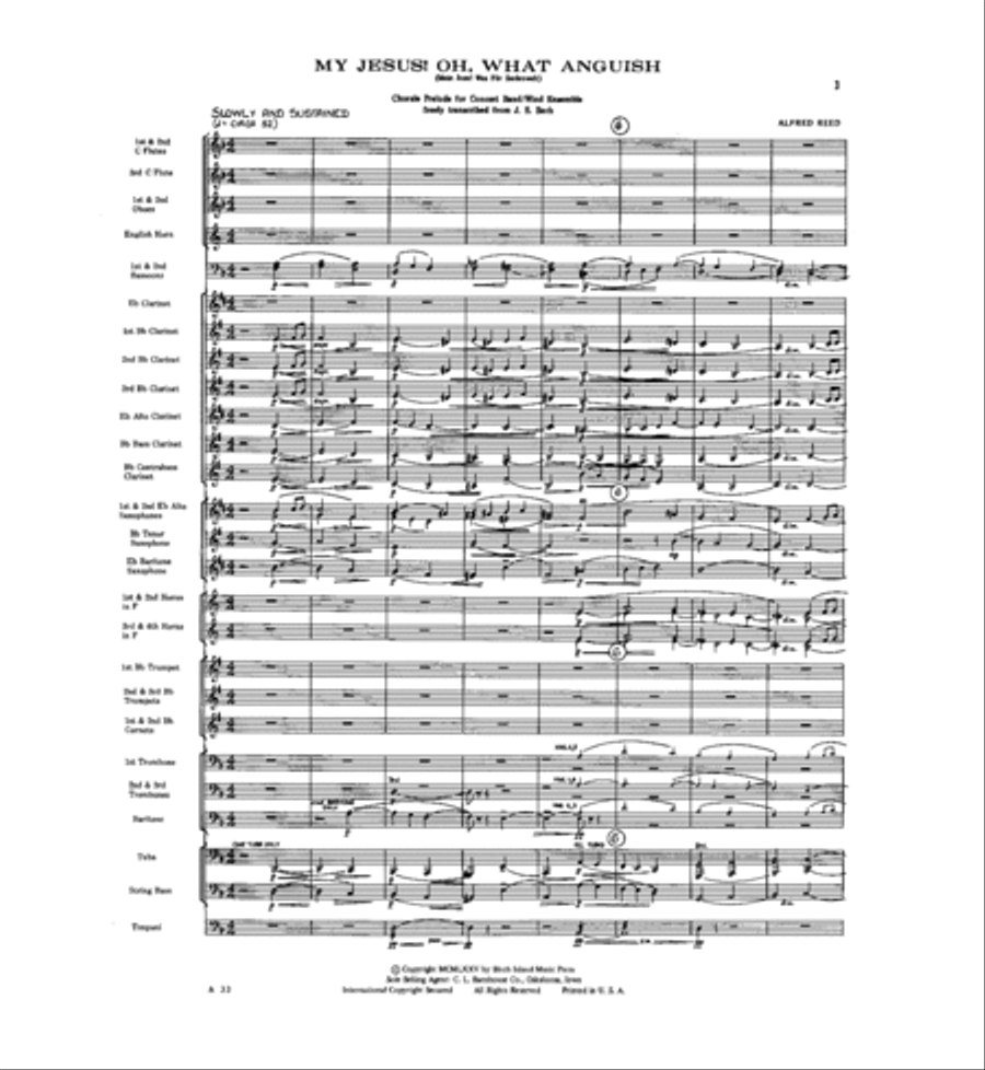 My Jesus, Oh What Anguish Concert Band scores gallery preview page 2