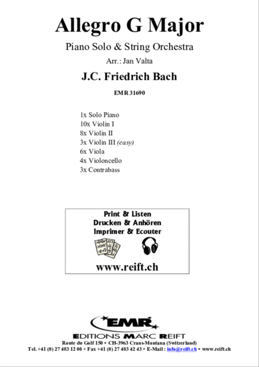 Allegro G Major String Orchestra scores gallery preview page 2