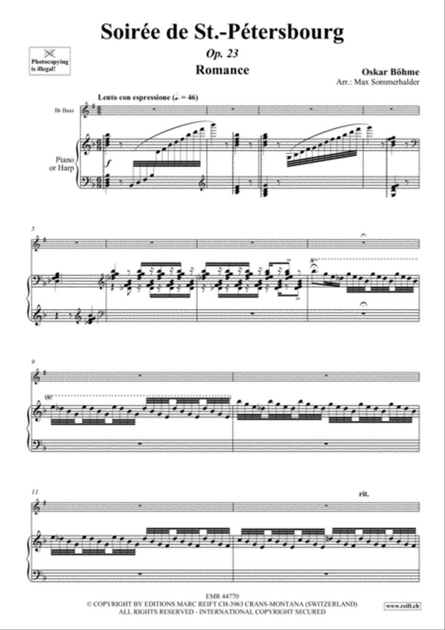 Soiree de St.-Petersbourg Harp scores gallery preview page 4