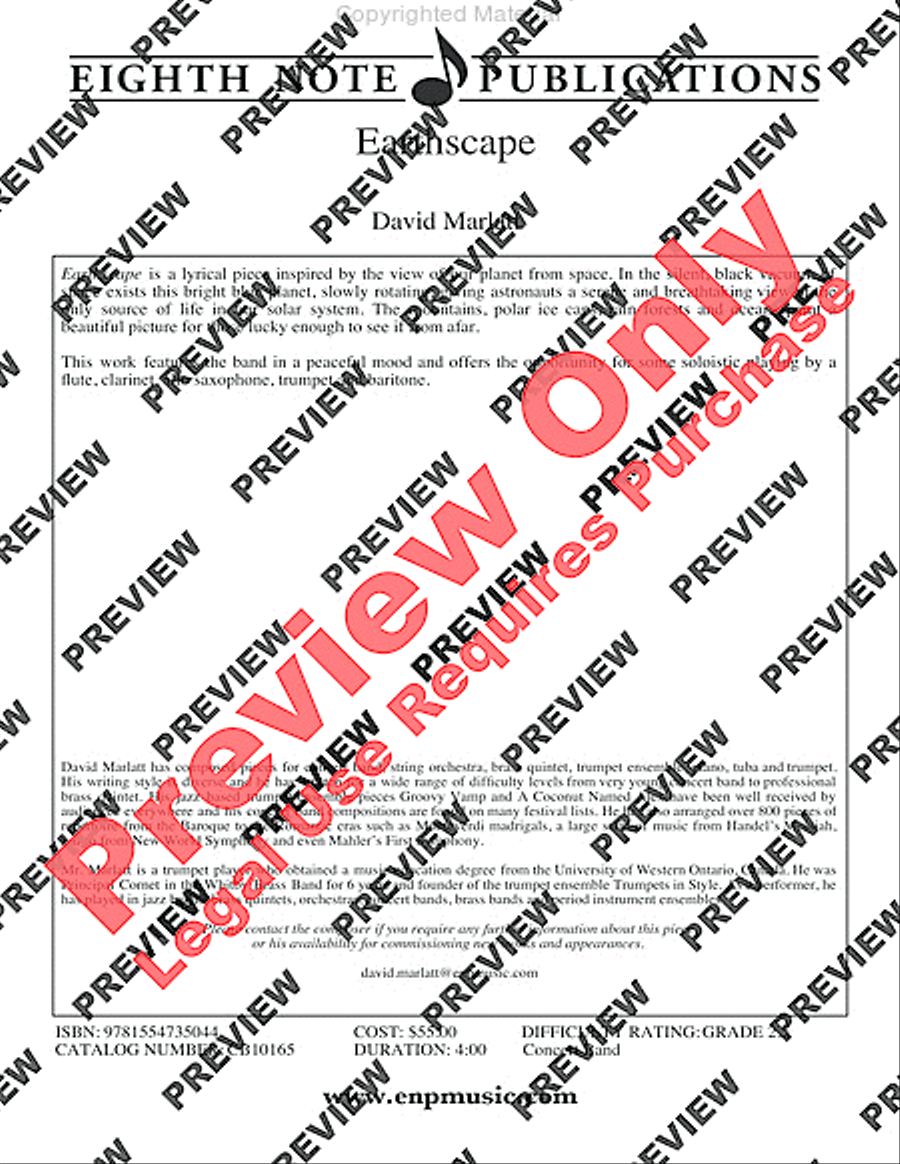 Earthscape Concert Band scores gallery preview page 3