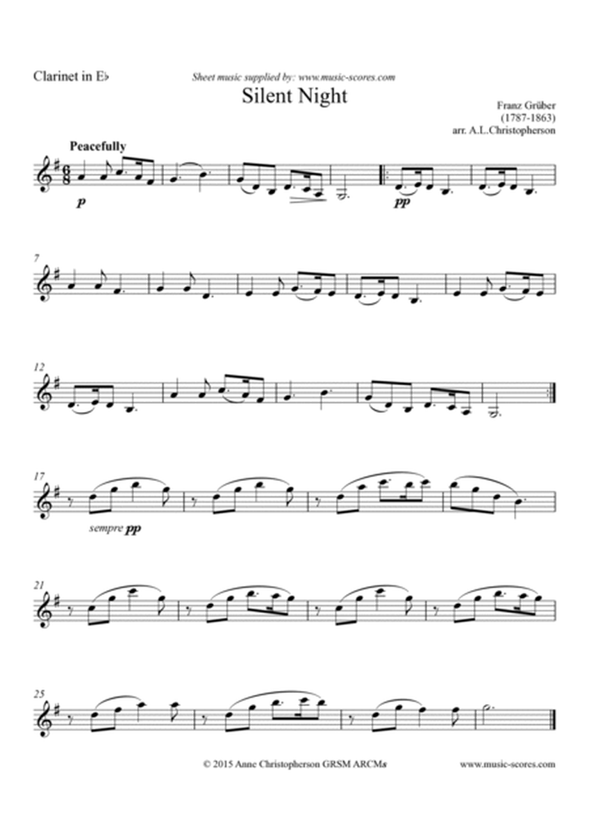 Silent Night - Clarinet quintet - Bb major image number null