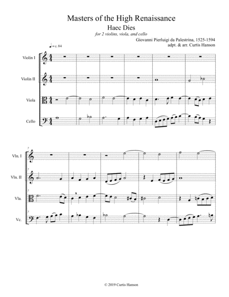 Renaissance Motets Arranged for Strings - Palestrina, set 2 image number null