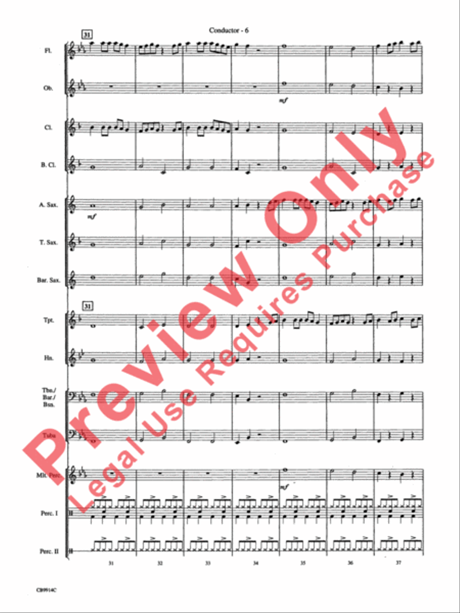 Eye of the Tiger Concert Band scores gallery preview page 9