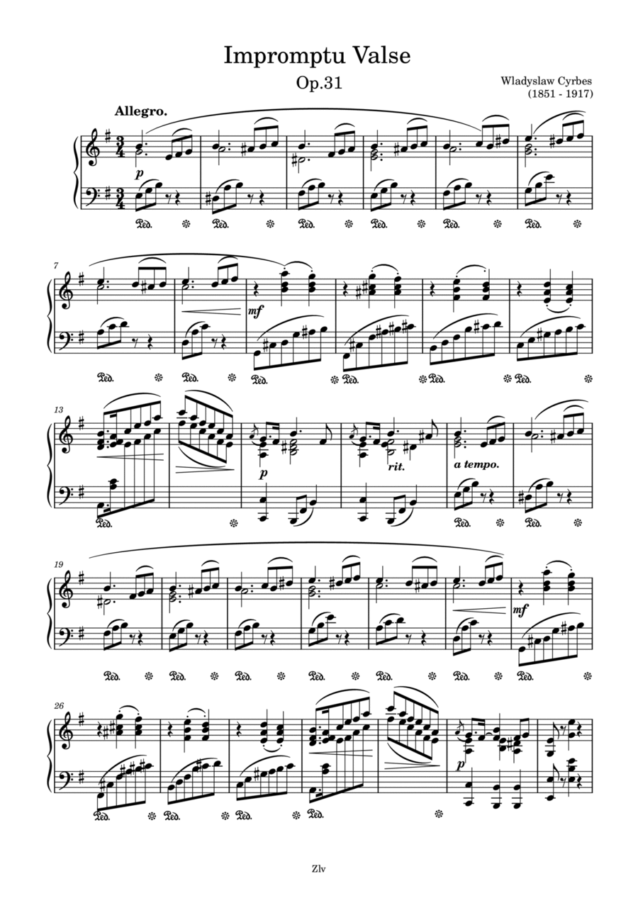 Impromptu Valse Piano Solo scores gallery preview page 1