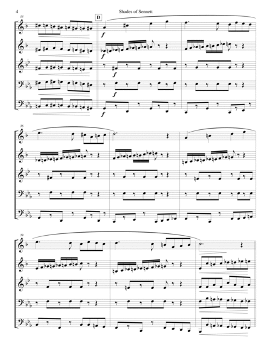 Shades Of Sennett Brass Ensemble scores gallery preview page 4