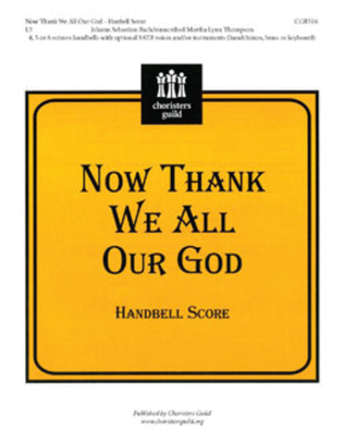 Book cover for Now Thank We All Our God - Handbell Parts