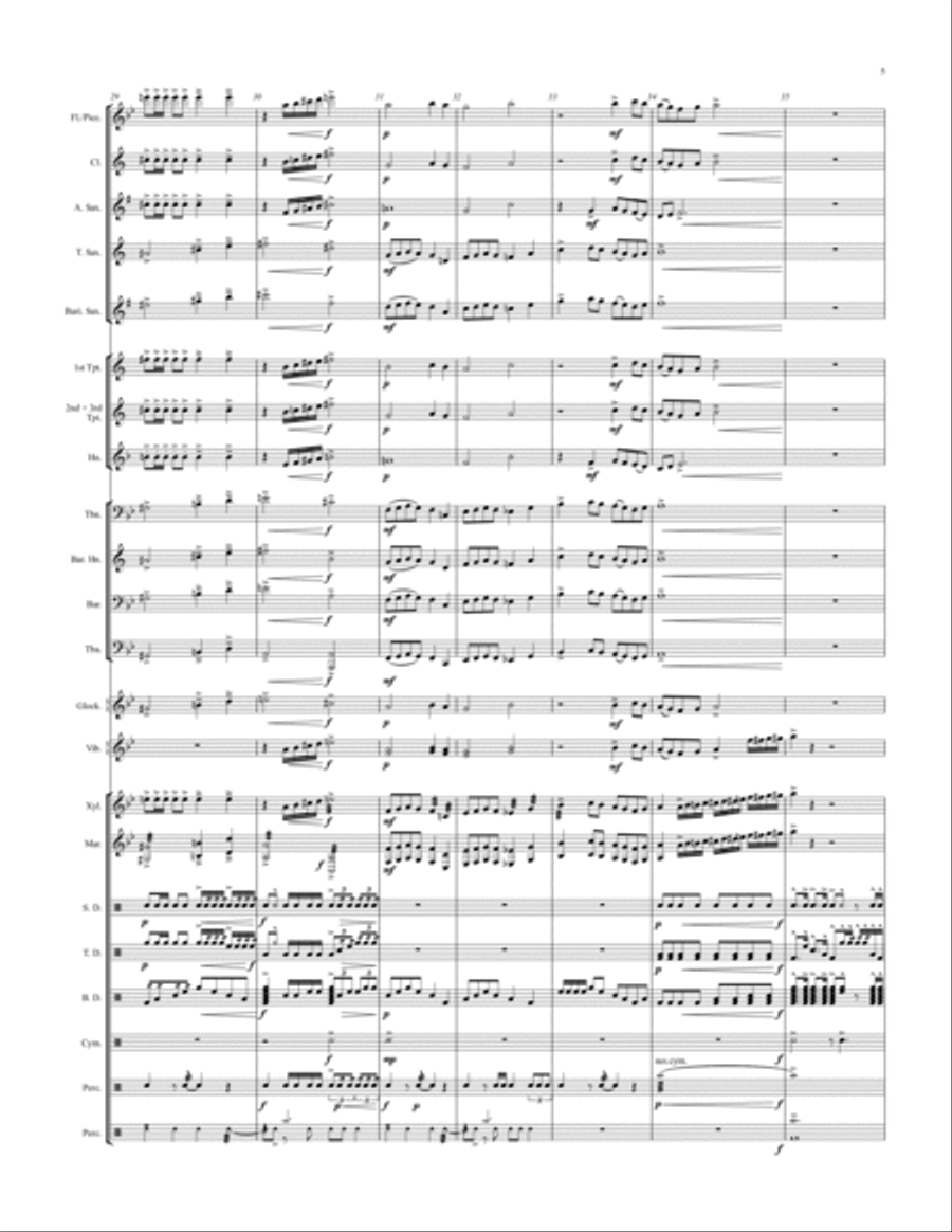 Parade To The Arena Parade To The Arena Marching Band scores gallery preview page 5