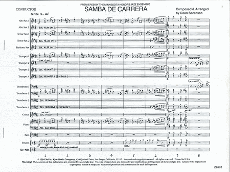 Samba De Carrera (Score)