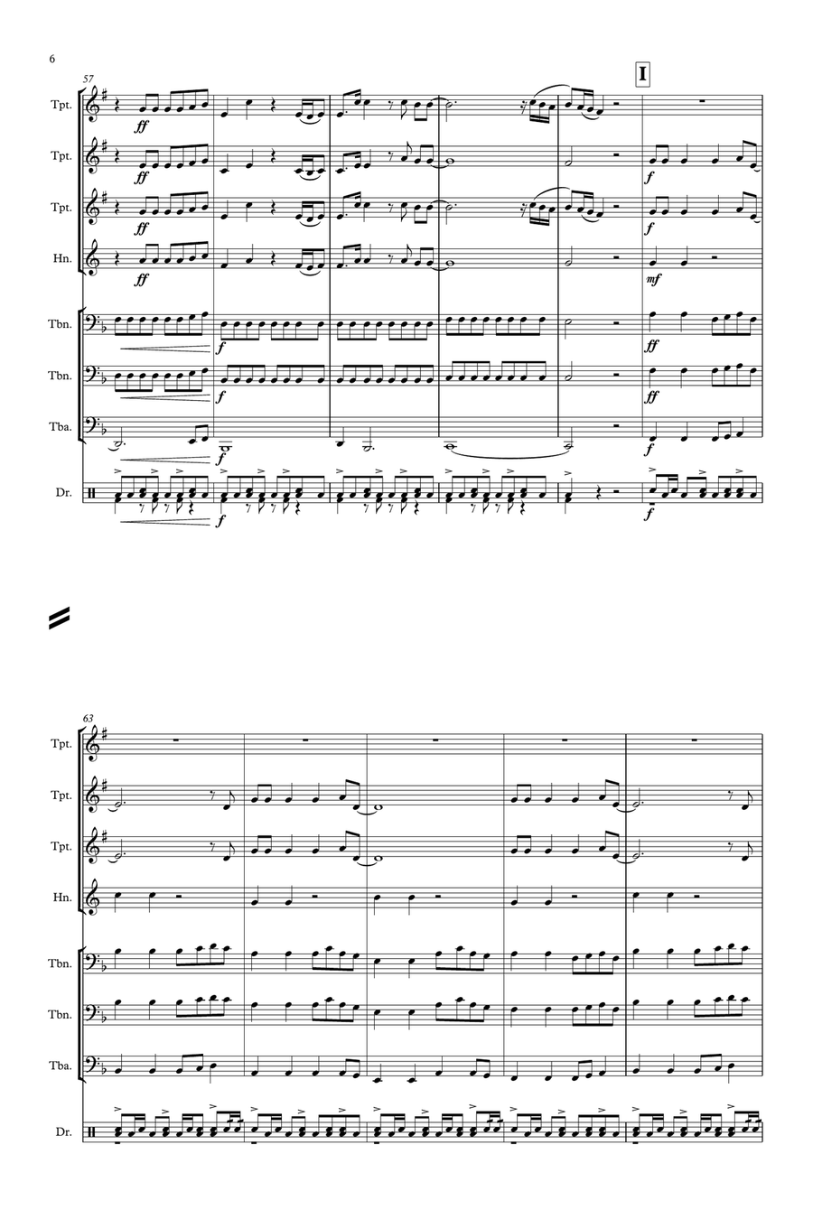 We Are Young We Are Young Brass Ensemble scores gallery preview page 6