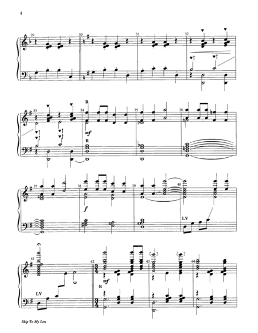 Skip to My Lou Handbell Choir scores gallery preview page 4