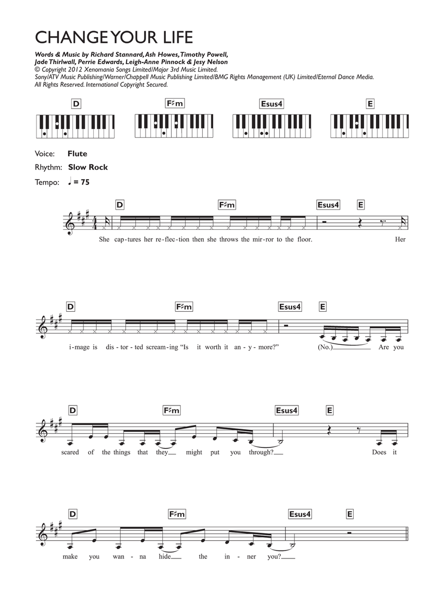 Change Your Life Change Your Life Piano Solo scores gallery preview page 1