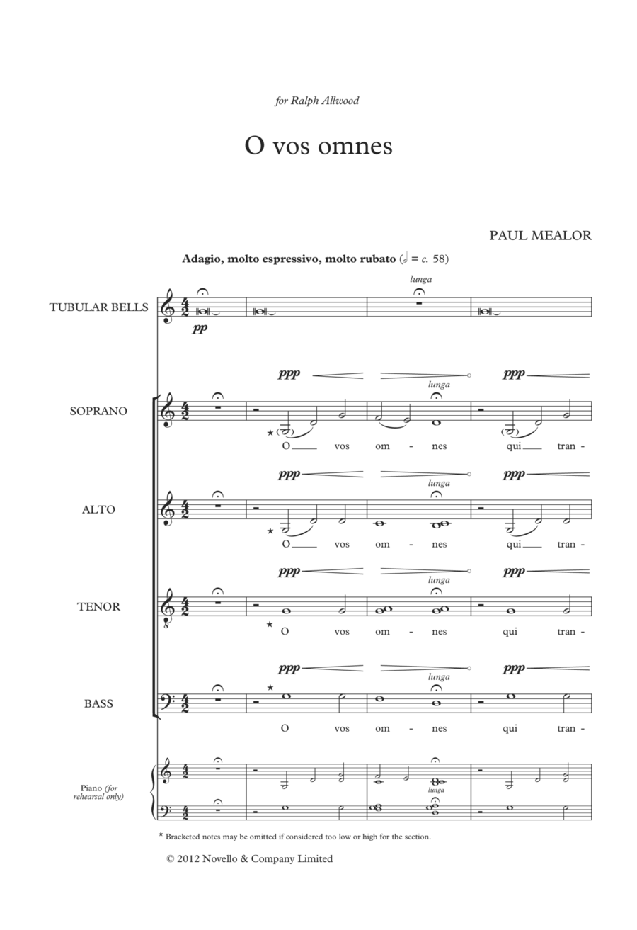 O Vos Omnes O Vos Omnes 4-Part scores gallery preview page 1