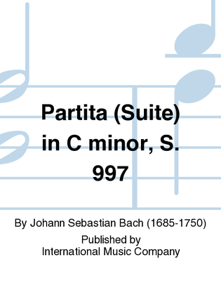 Book cover for Partita (Suite) In C Minor, S. 997