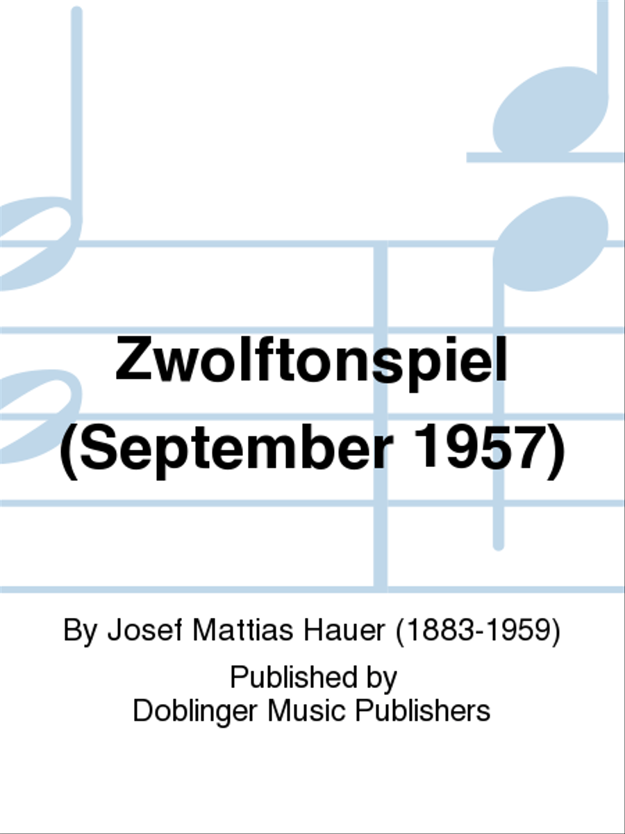 Zwolftonspiel (September 1957) Piano scores gallery preview page 1