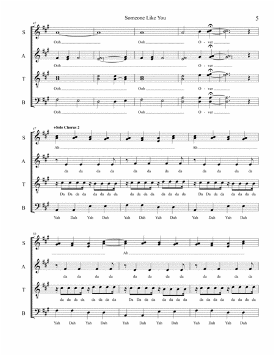 Someone Like You 4-Part scores gallery preview page 5