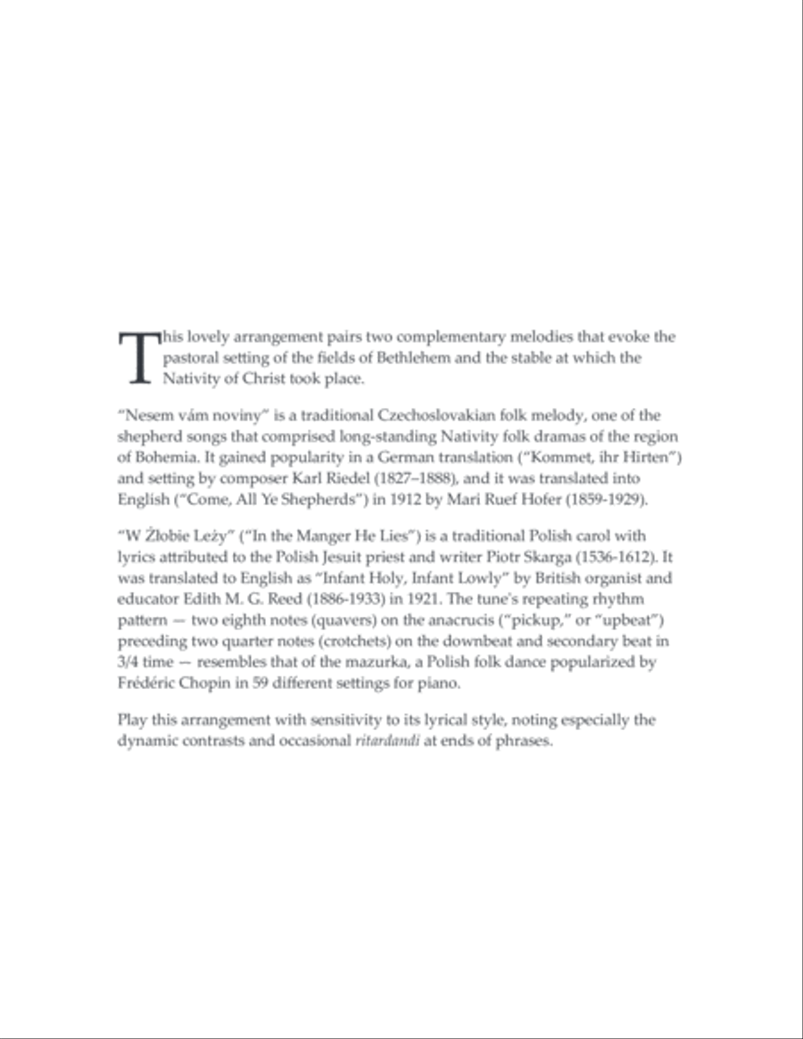 Come, All Ye Shepherds; Infant Holy, Infant Lowly - brass quintet Brass Quintet scores gallery preview page 2