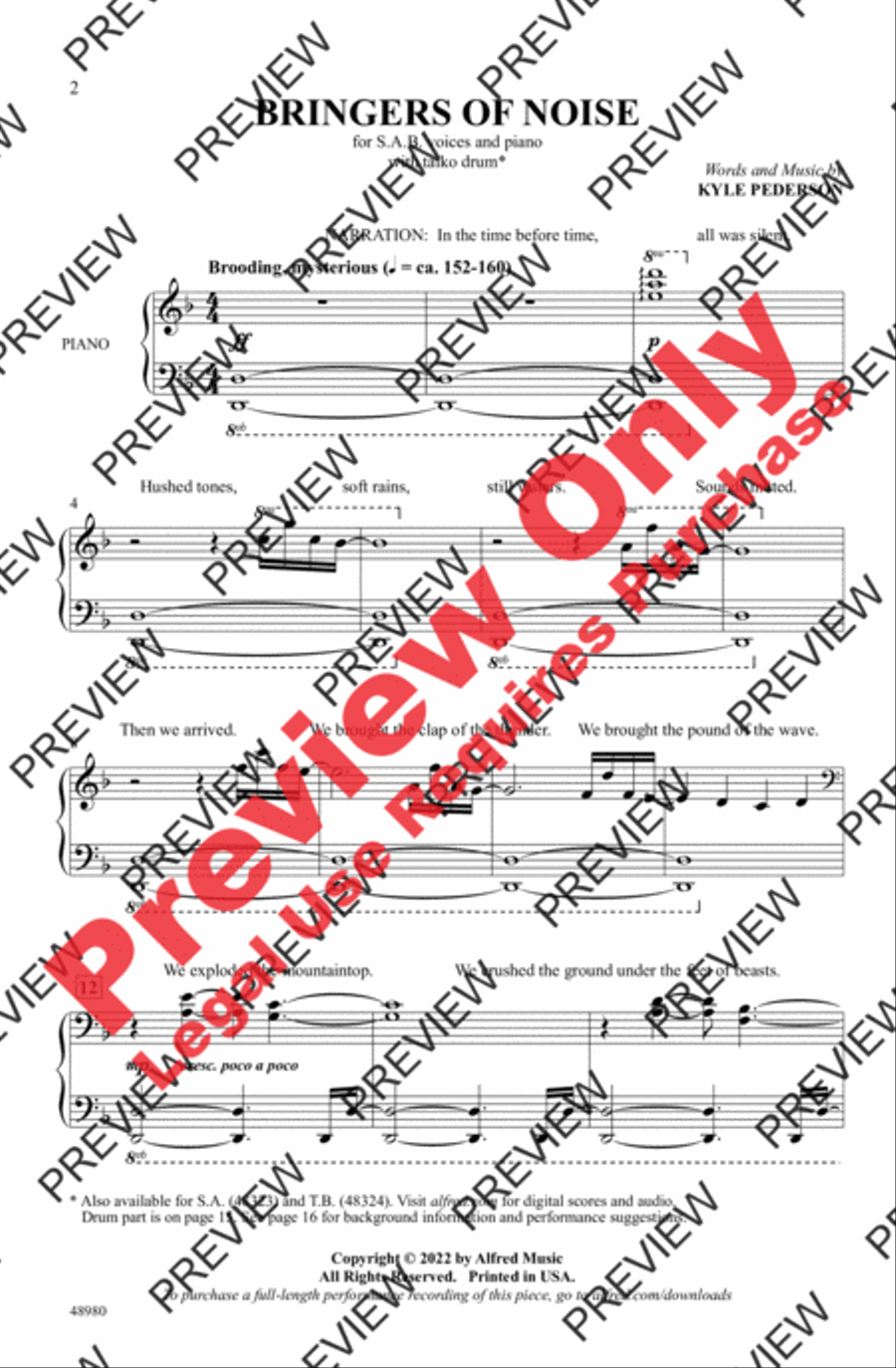Bringers of Noise 3-Part scores gallery preview page 2
