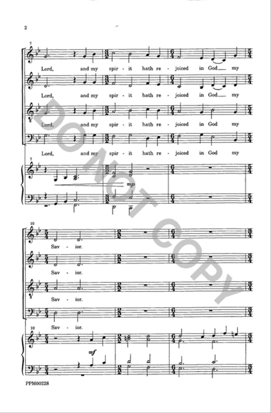 Evening Service for the Nativity Divisi scores gallery preview page 3