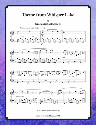 Book cover for Theme from Whisper Lake