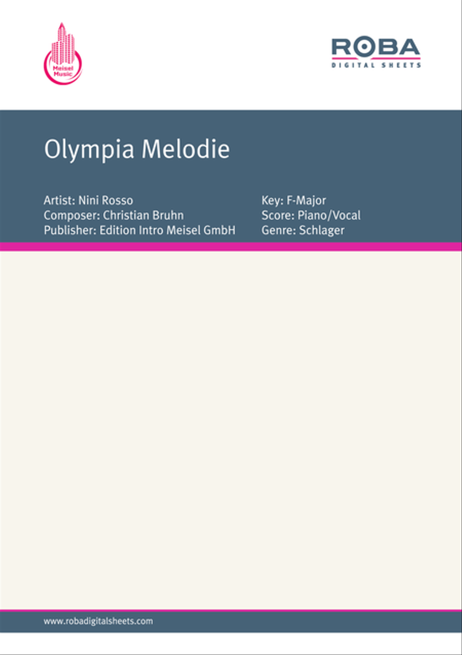 Olympia Melodie Piano, Vocal scores gallery preview page 1