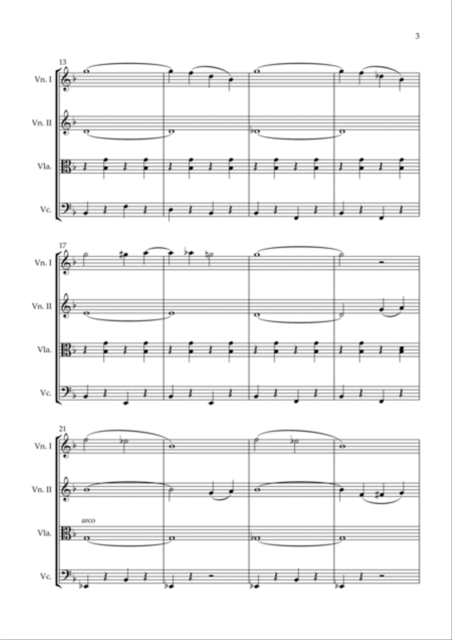 A Passage To India (adela) String Quartet scores gallery preview page 3