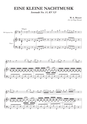 Eine Kleine Nachtmusik (1st Mov.) for Soprano Saxophone and Piano