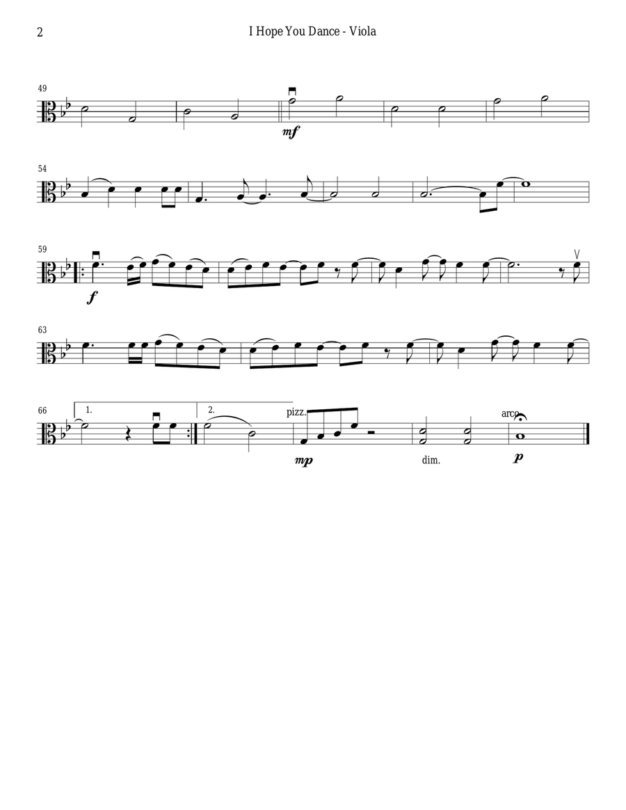 I Hope You Dance I Hope You Dance String Quartet scores gallery preview page 6