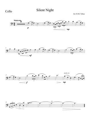 Silent Night (for cello and piano) (cello part)