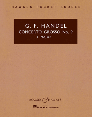 Book cover for Concerto Grosso, Op. 6, No. 9