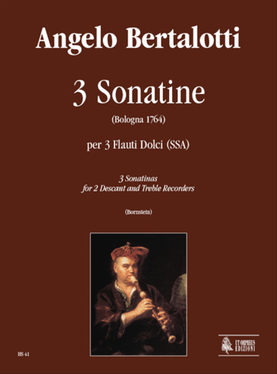 3 Sonatinas (Bologna 1764) for 2 Descant and Treble Recorders Alto Recorder scores gallery preview page 1