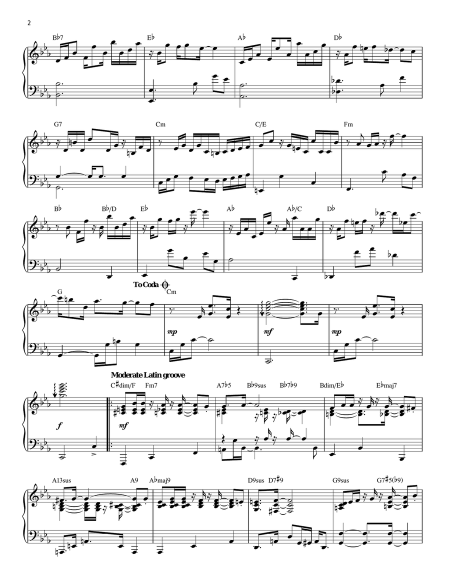 Bossa Baroque Bossa Baroque Piano Solo scores gallery preview page 2