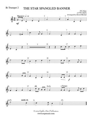 Book cover for The Star Spangled Banner: 2nd B-flat Trumpet