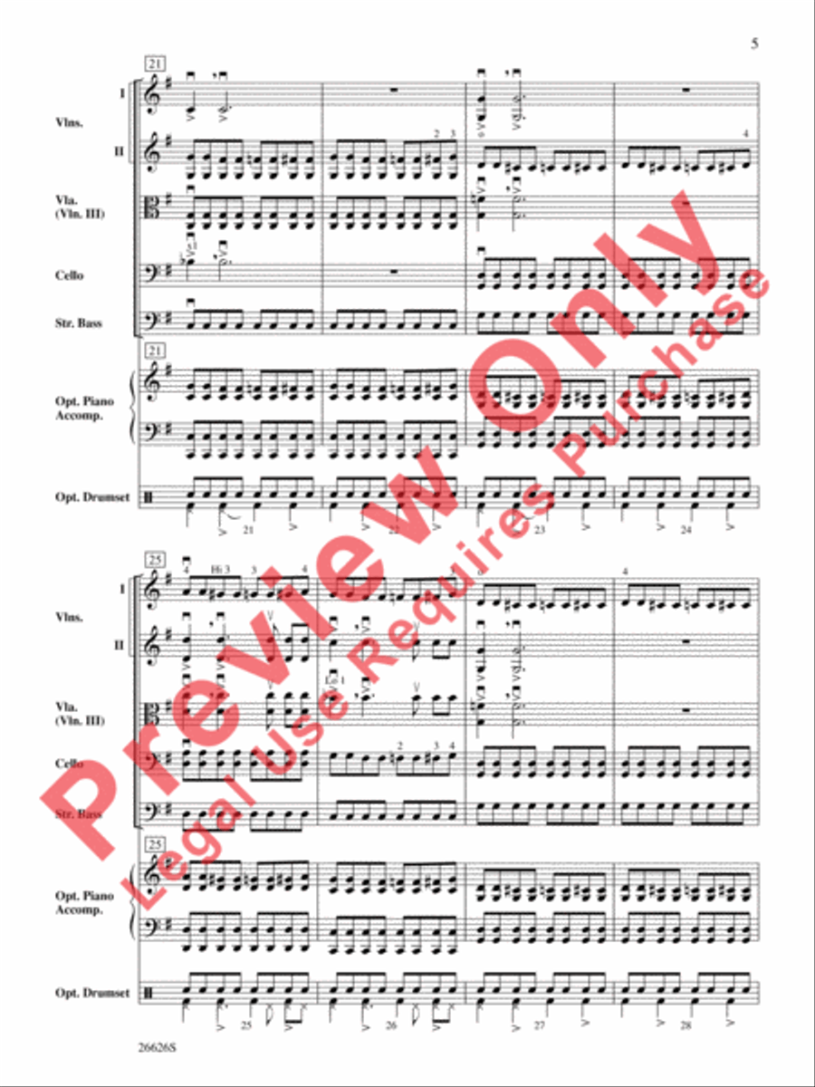 Batman Theme String Orchestra scores gallery preview page 6