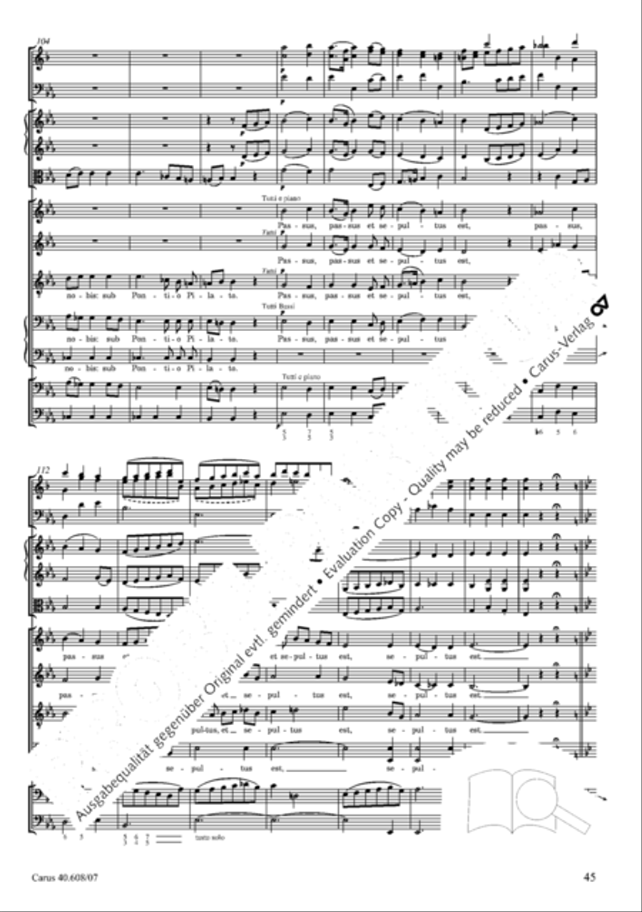 Missa Sancti Bernardi von Offida in B 4-Part scores gallery preview page 60