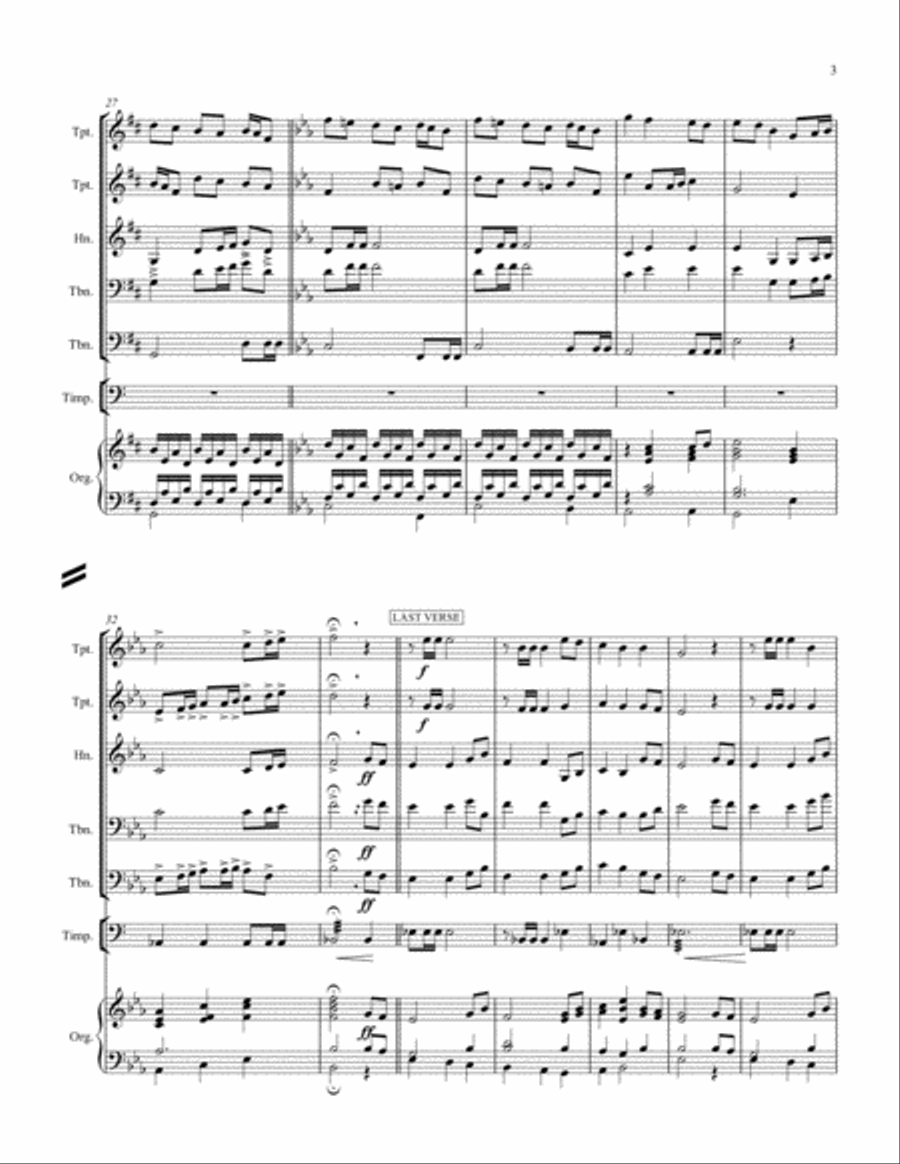 Nettleton - for organ, brass, and timpani Small Ensemble scores gallery preview page 3