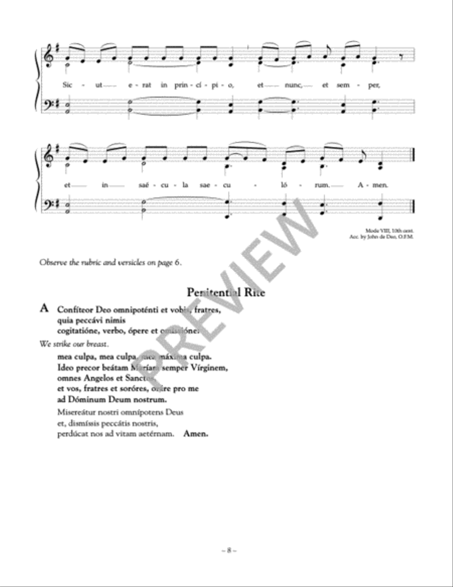 Latin Gregorian Chant Mass Accompaniment Mass scores gallery preview page 9