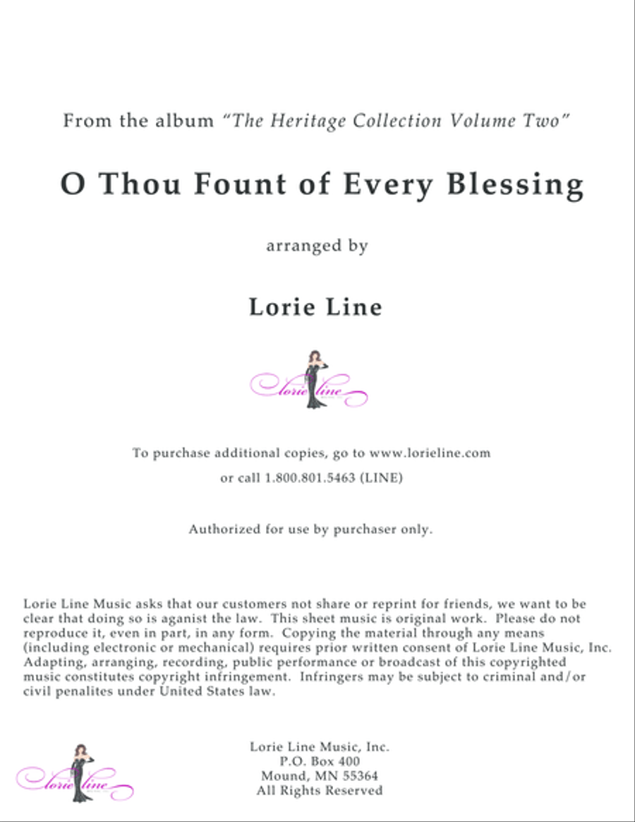 O Thou Fount Of Every Blessing Piano Solo scores gallery preview page 1