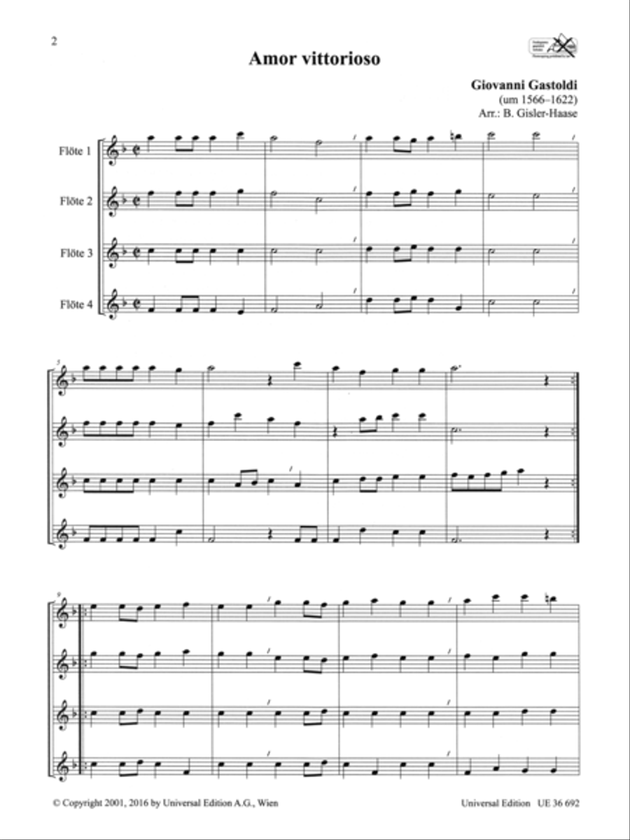 Curtain Up! Quartets Flute Quartet scores gallery preview page 2